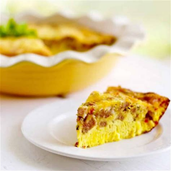 Sausage And Cheese Crustless Quiche