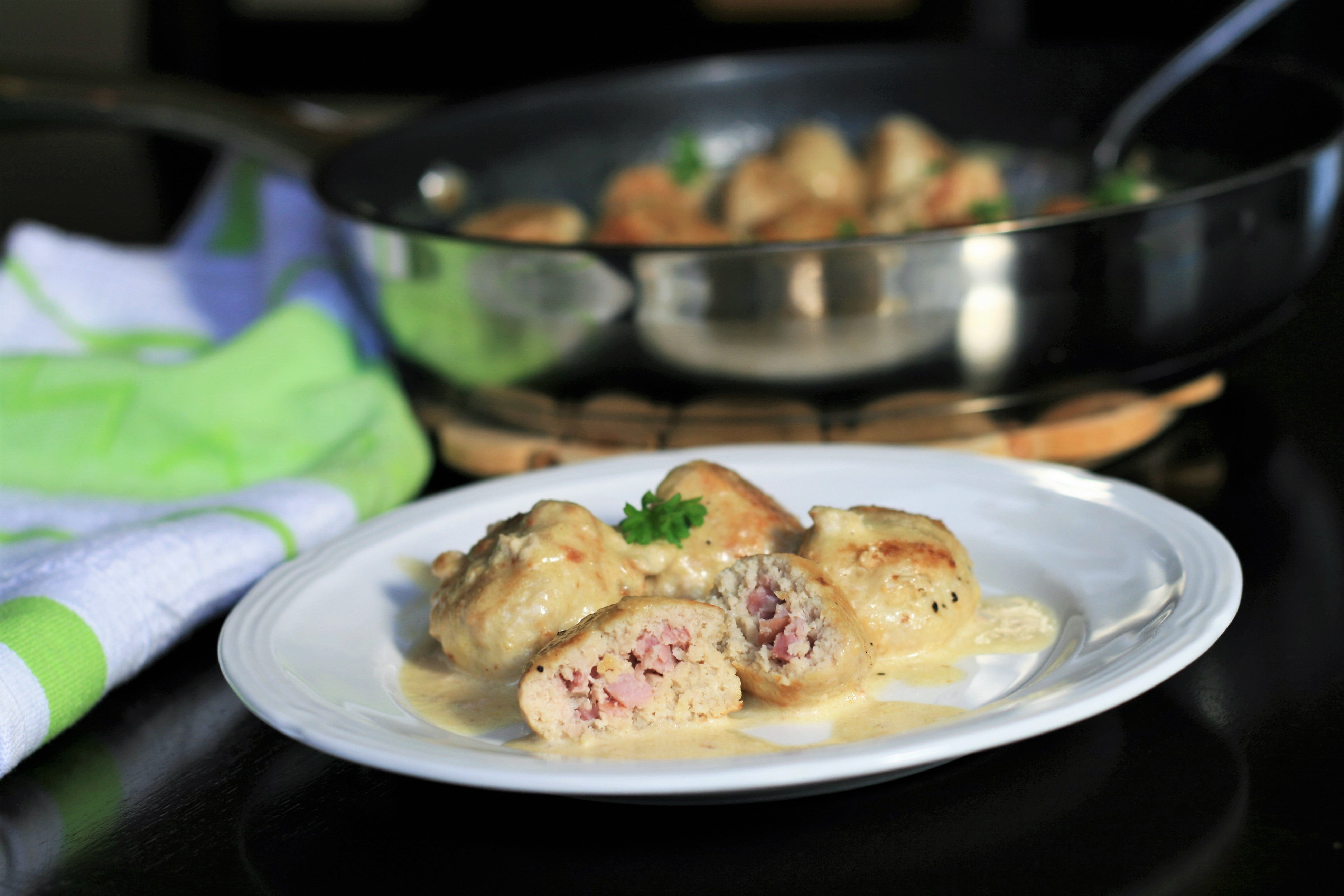 Keto Chicken Cordon Bleu Meatballs